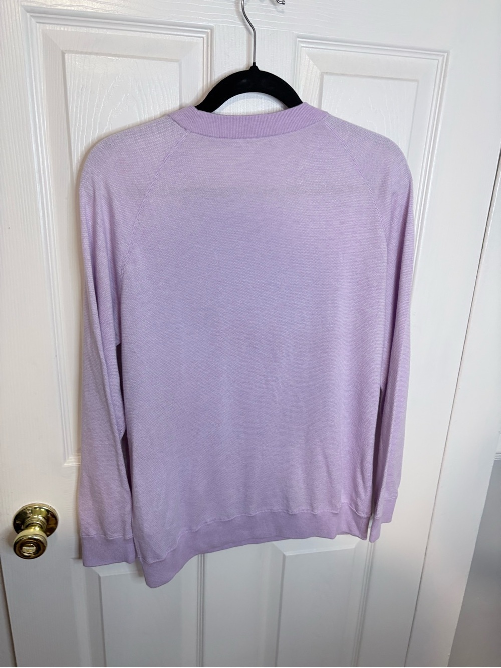 Peter Millar Pima Cotton Silk Cashmere Sweater Lavender Lilac Large - Picture 5 of 9